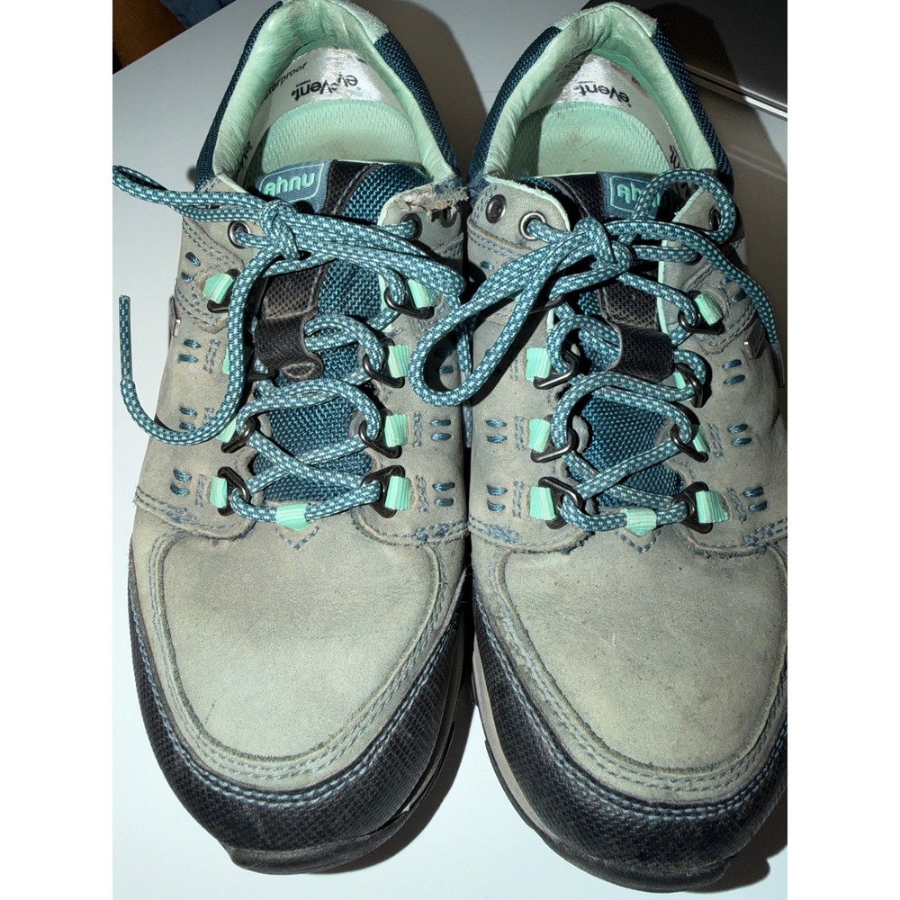 Ahnu by Teva Sugarpine eVent Waterproof Hiking Shoes Gray Teal Womens 7 1019206